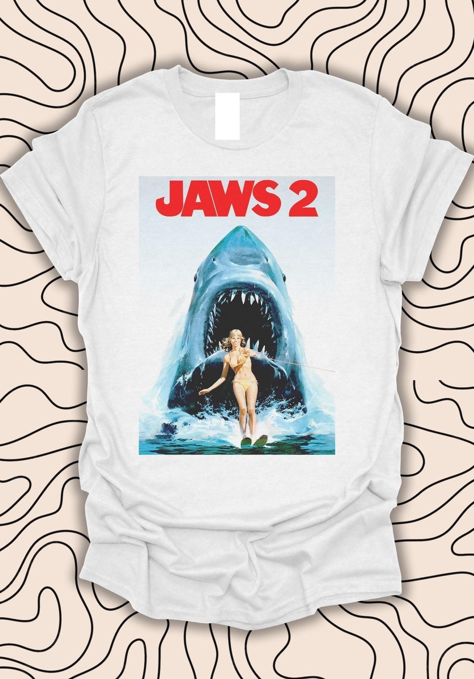 Jaws 2 Movie Poster T-Shirt White
